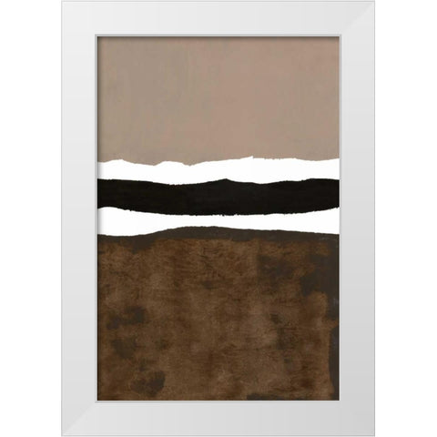 Brown Suede White Modern Wood Framed Art Print by Sheler, Sammy