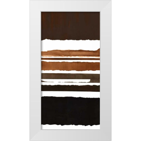 Stripes White Modern Wood Framed Art Print by Sheler, Sammy