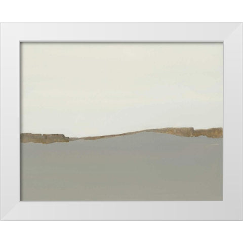 Wind Fence White Modern Wood Framed Art Print by Sheler, Sammy