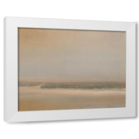 Evening Marsh White Modern Wood Framed Art Print by Sheler, Sammy