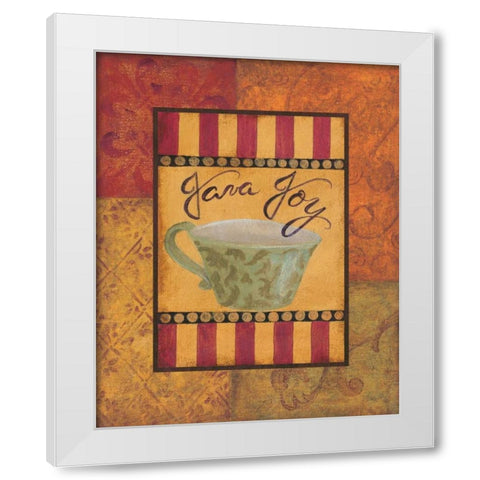 Java Joy White Modern Wood Framed Art Print by Smith, Pamela
