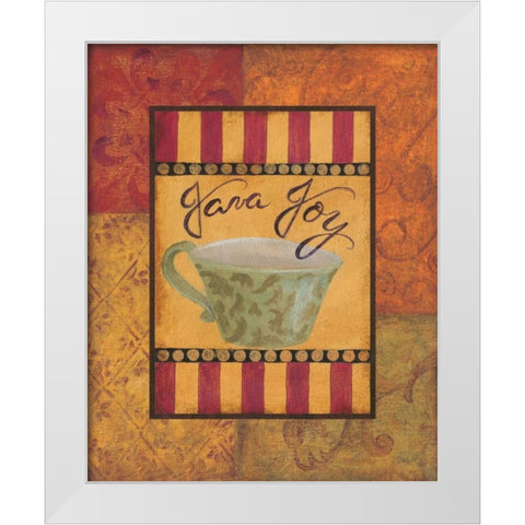 Java Joy White Modern Wood Framed Art Print by Smith, Pamela