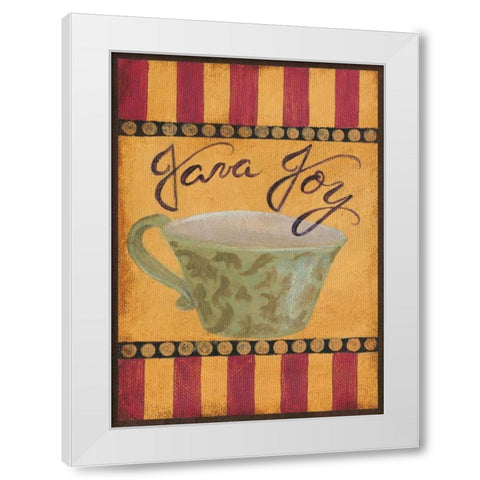Java Joy White Modern Wood Framed Art Print by Smith, Pamela