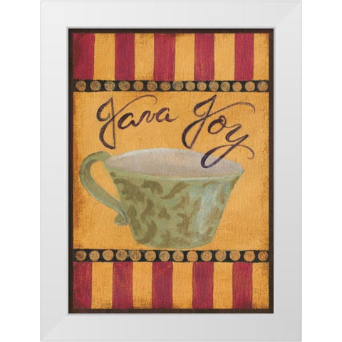 Java Joy White Modern Wood Framed Art Print by Smith, Pamela