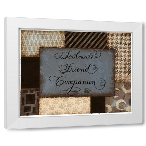 Soulmate White Modern Wood Framed Art Print by Smith, Pamela