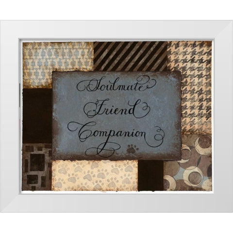 Soulmate White Modern Wood Framed Art Print by Smith, Pamela