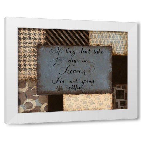 Dogs in Heaven White Modern Wood Framed Art Print by Smith, Pamela