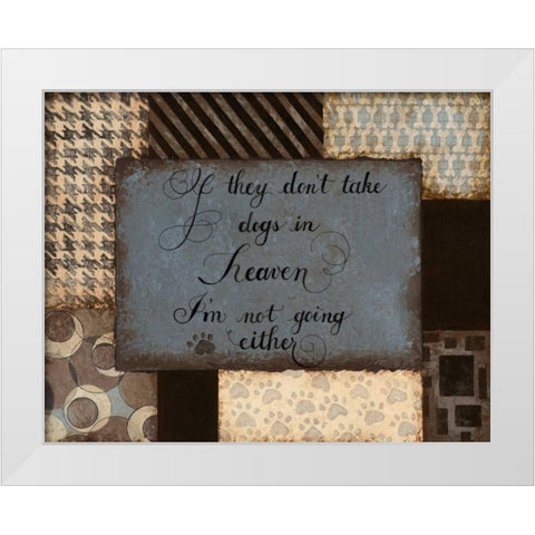 Dogs in Heaven White Modern Wood Framed Art Print by Smith, Pamela