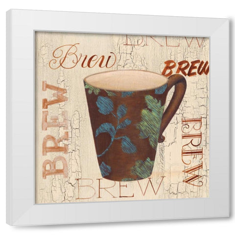 Morning Coffee IV White Modern Wood Framed Art Print by Smith, Pamela