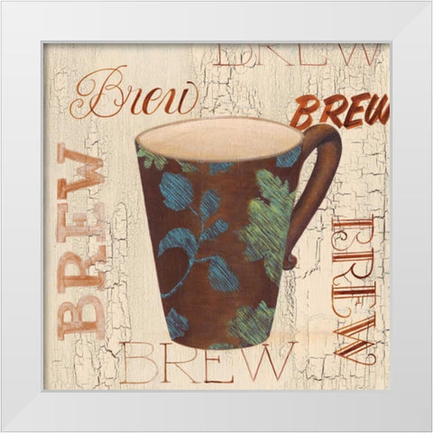 Morning Coffee IV White Modern Wood Framed Art Print by Smith, Pamela