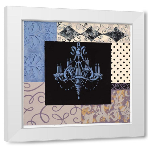 Chandelier I White Modern Wood Framed Art Print by Smith, Pamela