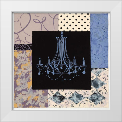 Chandelier IV White Modern Wood Framed Art Print by Smith, Pamela