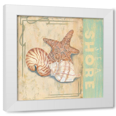 Sea Shore White Modern Wood Framed Art Print by Smith, Pamela