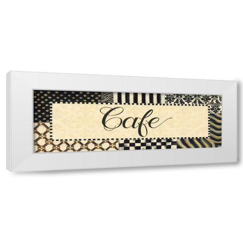 Cafe White Modern Wood Framed Art Print by Smith, Pamela