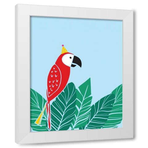Tropical Bird I White Modern Wood Framed Art Print by Serna, Isabel
