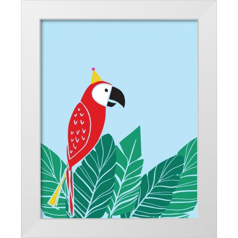 Tropical Bird I White Modern Wood Framed Art Print by Serna, Isabel