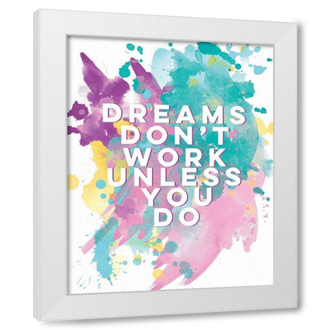 Dreams White Modern Wood Framed Art Print by Serna, Isabel