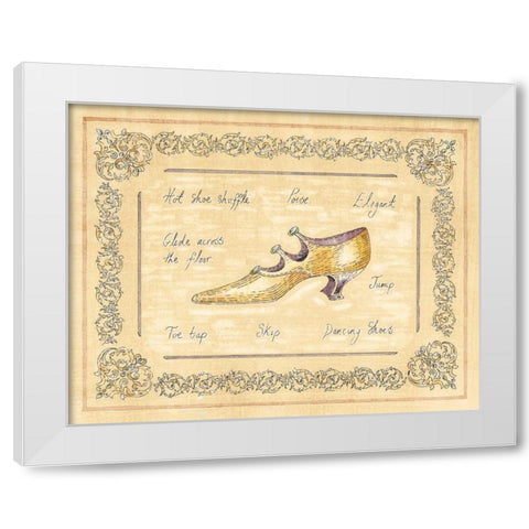 Dancing Shoe White Modern Wood Framed Art Print by Schippel, Banafshe