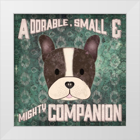 Boston Terrier White Modern Wood Framed Art Print by Sta Teresa, Ashley