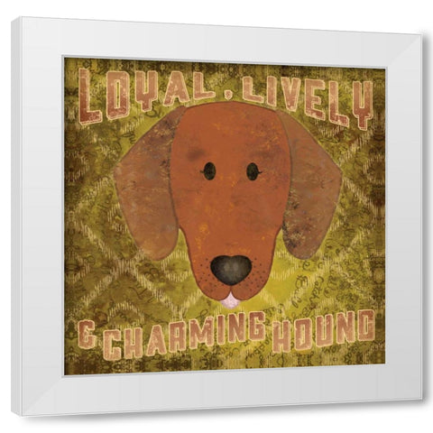 Dachshund White Modern Wood Framed Art Print by Sta Teresa, Ashley