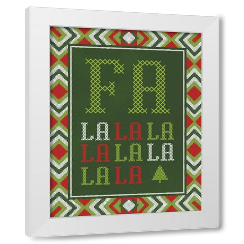 Fa La La La La White Modern Wood Framed Art Print by Sta Teresa, Ashley
