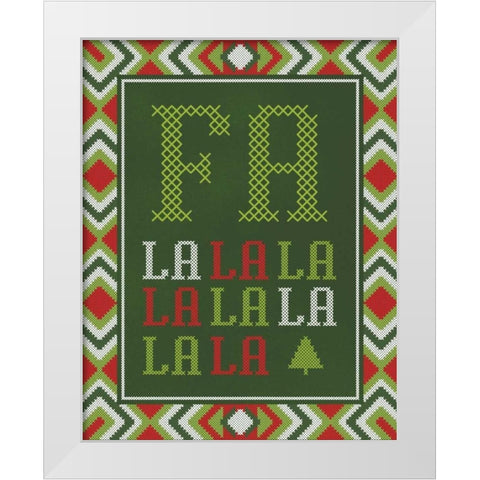 Fa La La La La White Modern Wood Framed Art Print by Sta Teresa, Ashley