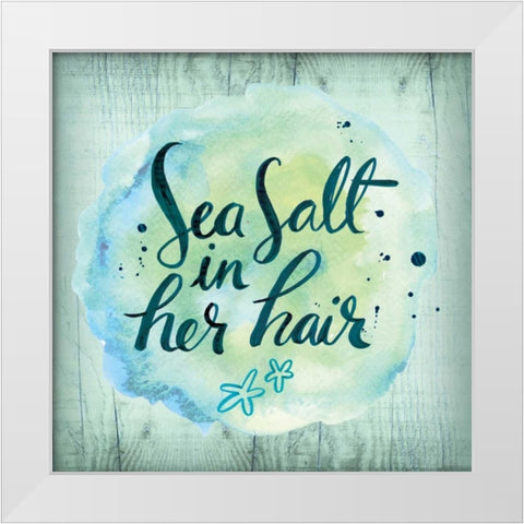 Sea Hair White Modern Wood Framed Art Print by Sta Teresa, Ashley