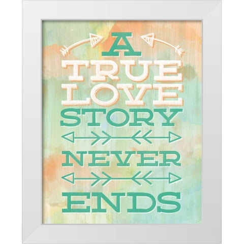 True Love White Modern Wood Framed Art Print by Sta Teresa, Ashley
