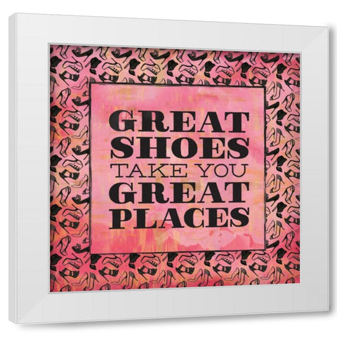 Great Shoes White Modern Wood Framed Art Print by Sta Teresa, Ashley