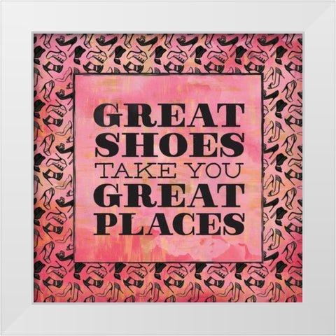 Great Shoes White Modern Wood Framed Art Print by Sta Teresa, Ashley