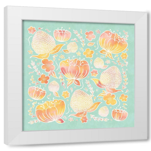 Pikes Flowers I White Modern Wood Framed Art Print by Sta Teresa, Ashley