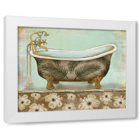 Tropical Bath I White Modern Wood Framed Art Print by Williams, Todd