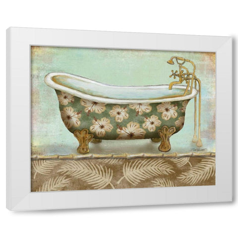 Tropical Bath II White Modern Wood Framed Art Print by Williams, Todd
