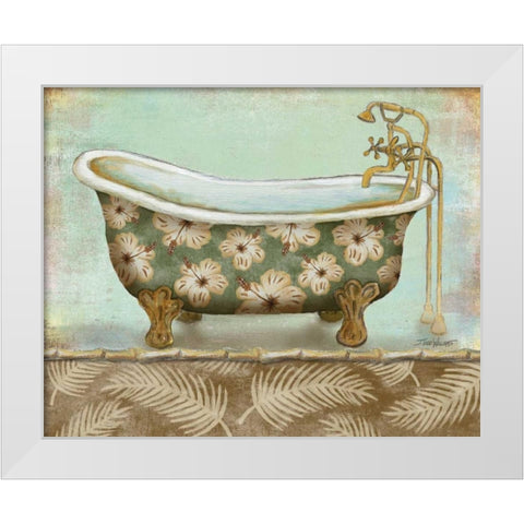 Tropical Bath II White Modern Wood Framed Art Print by Williams, Todd