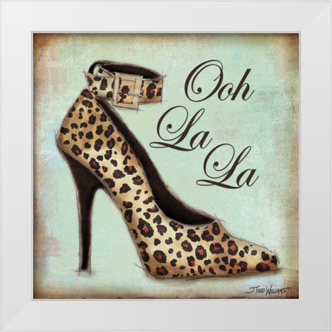 Exotic Shoe I White Modern Wood Framed Art Print by Williams, Todd