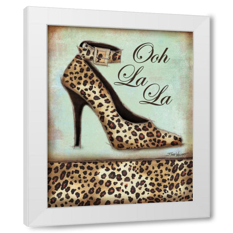 Leopard Shoe White Modern Wood Framed Art Print by Williams, Todd