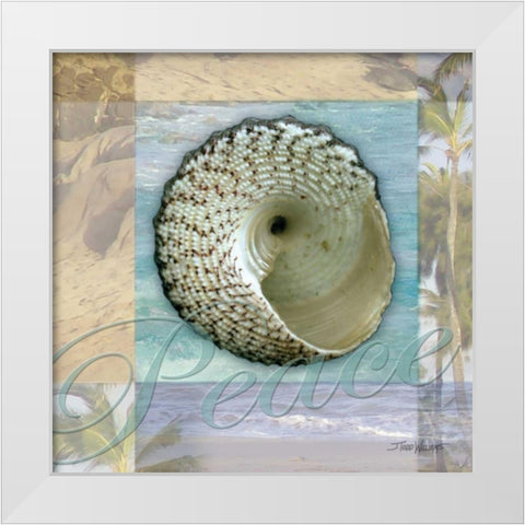 Peace Shell White Modern Wood Framed Art Print by Williams, Todd