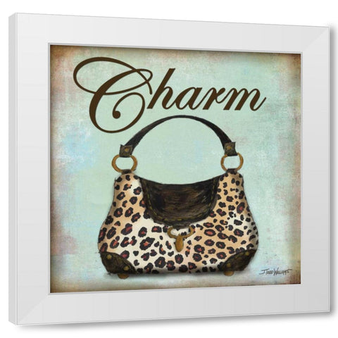 Leopard Purse White Modern Wood Framed Art Print by Williams, Todd