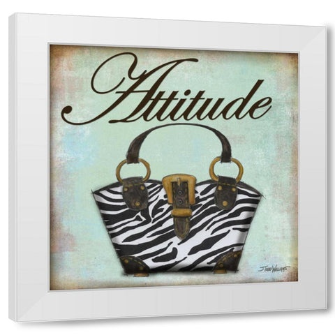 Zebra Purse White Modern Wood Framed Art Print by Williams, Todd