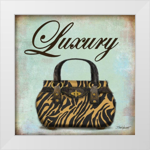 Tiger Purse White Modern Wood Framed Art Print by Williams, Todd