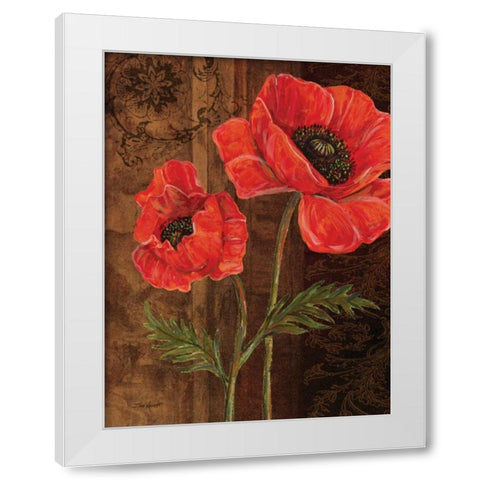 Poppy Portrait I White Modern Wood Framed Art Print by Williams, Todd