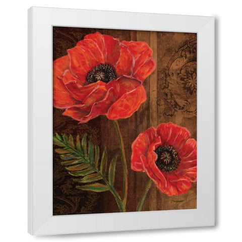 Poppy Portrait II White Modern Wood Framed Art Print by Williams, Todd
