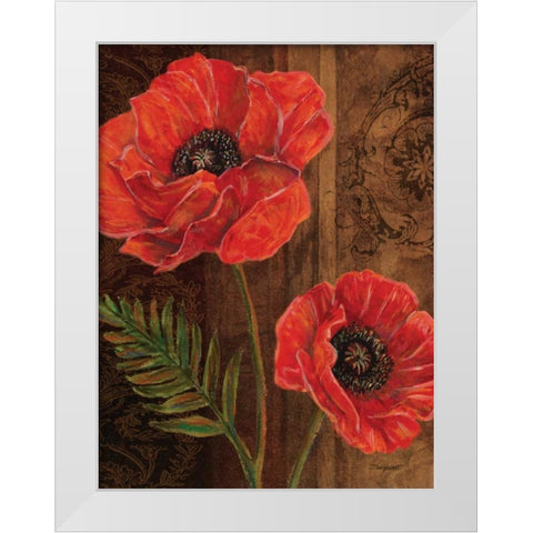 Poppy Portrait II White Modern Wood Framed Art Print by Williams, Todd