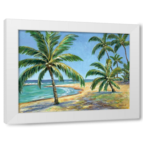 Tropical Beach White Modern Wood Framed Art Print by Williams, Todd