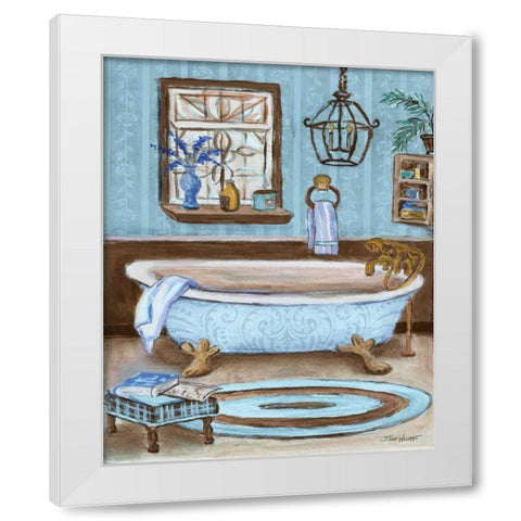 Tranquil Tub I White Modern Wood Framed Art Print by Williams, Todd