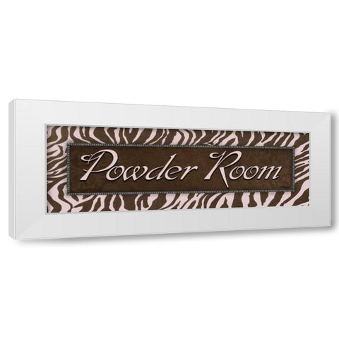 Powder Room White Modern Wood Framed Art Print by Williams, Todd