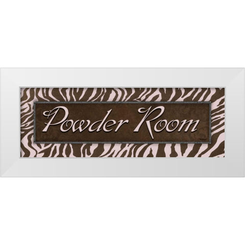 Powder Room White Modern Wood Framed Art Print by Williams, Todd