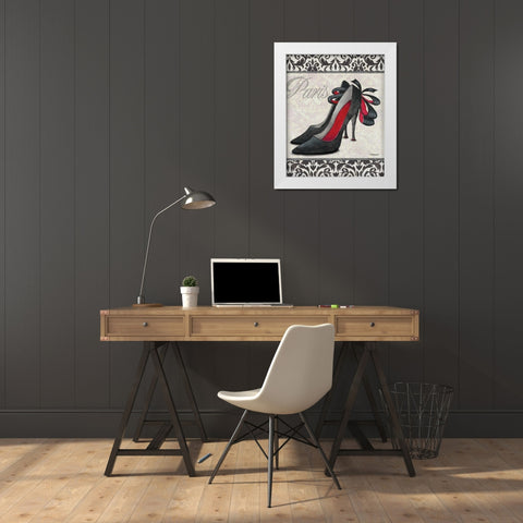 Classy Shoes II White Modern Wood Framed Art Print by Williams, Todd