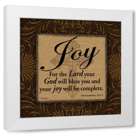 Joy White Modern Wood Framed Art Print by Williams, Todd