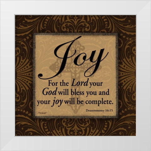 Joy White Modern Wood Framed Art Print by Williams, Todd